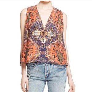 FREE PEOPLE | Darcy Deep V Neck Swing Tank XS